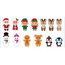 Kubek z Nadrukiem Świątecznych Postaci | PREZENT