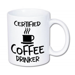 kubek na kawę z tekstem "certyfied coffe drinker"