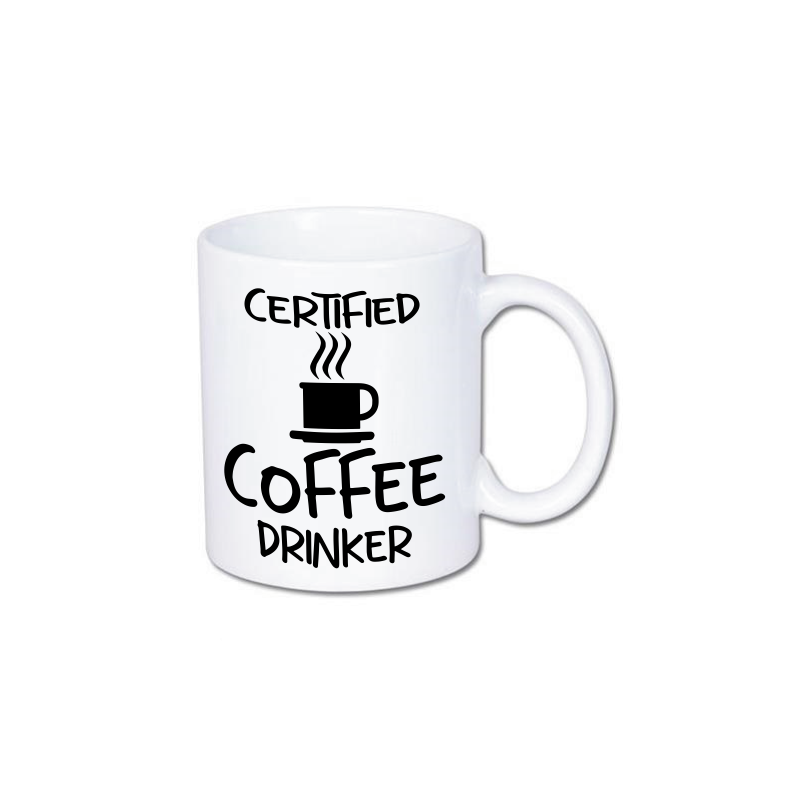 kubek na kawę z tekstem "certyfied coffe drinker"