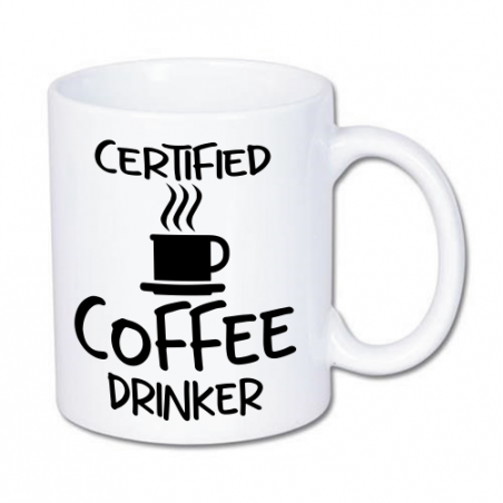kubek na kawę z tekstem "certyfied coffe drinker"