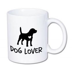 kubek z nadrukiem psa i napisem miłośnik psów