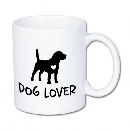 kubek z nadrukiem psa i napisem miłośnik psów
