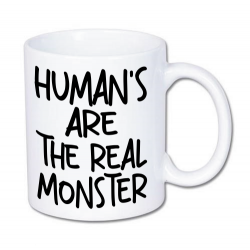 kubek z strasznym nadrukiem potworów