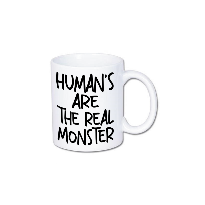 kubek z strasznym nadrukiem potworów