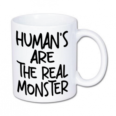 kubek z strasznym nadrukiem potworów