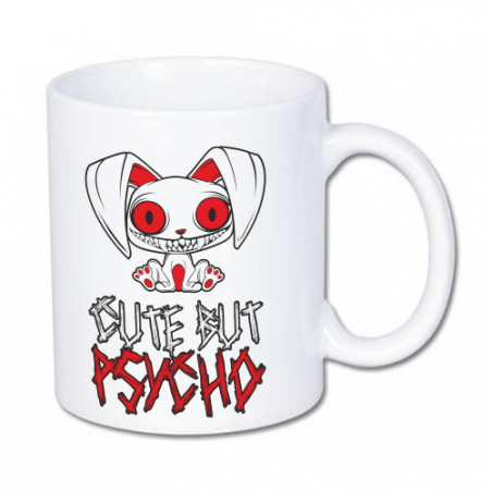 kubek z nadrukiem strasznego króliczka