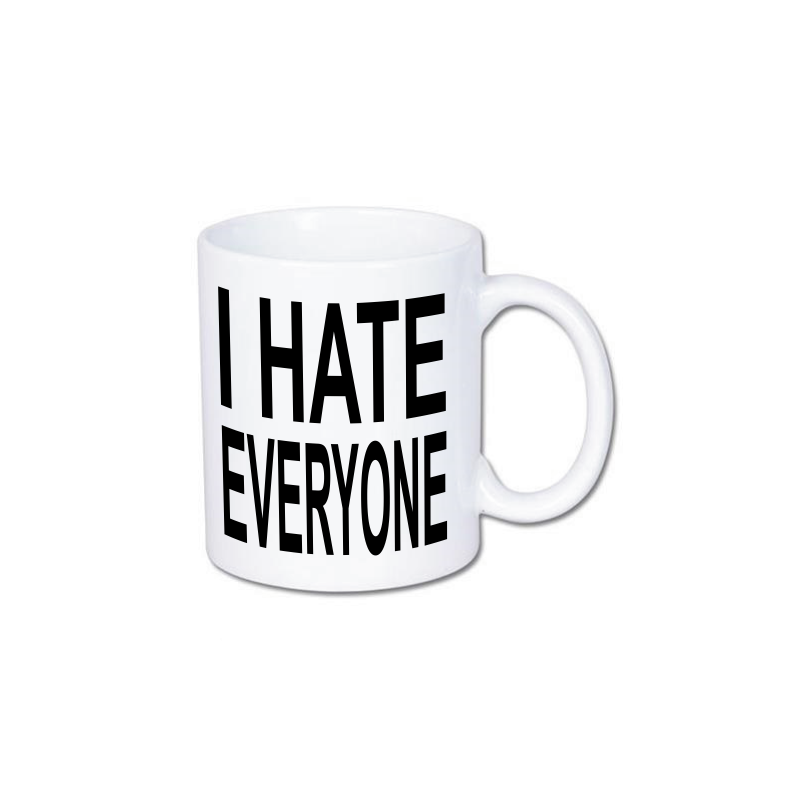 kubek z nadrukiem nienawidzę wszystkich