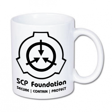 kubek z logo fundacji scp