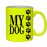 kubek z nadrukiem i "love my dog", kocham swojego psa