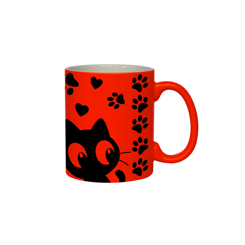 Kubek z kotami, sercami i łapkami