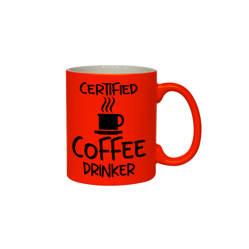 kubek na kawę z tekstem "certyfied coffe drinker"