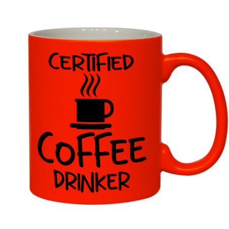 kubek na kawę z tekstem "certyfied coffe drinker"