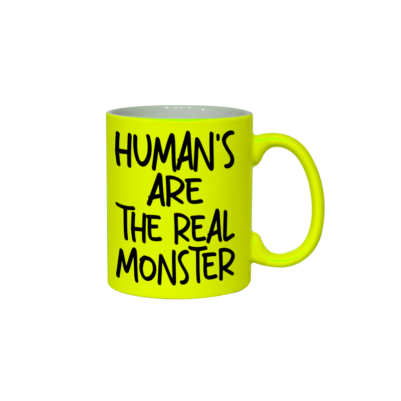 kubek z strasznym nadrukiem potworów