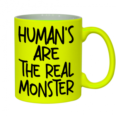 kubek z strasznym nadrukiem potworów