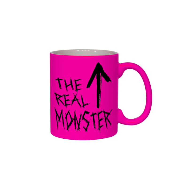 kubek z strasznym nadrukiem, jestem prawdziwym potworem