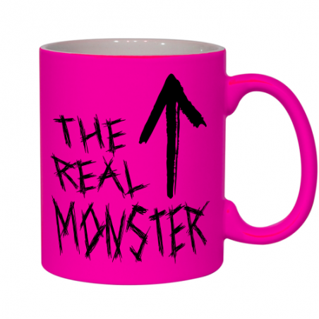 kubek z strasznym nadrukiem, jestem prawdziwym potworem