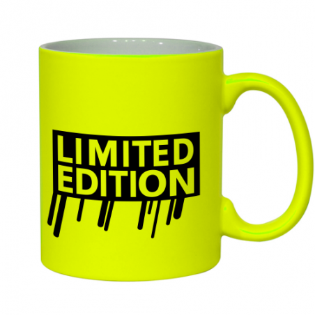 żółty kubek z nadrukiem edycja limitowana