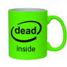 kubek z nadrukiem dead inside, logo intel