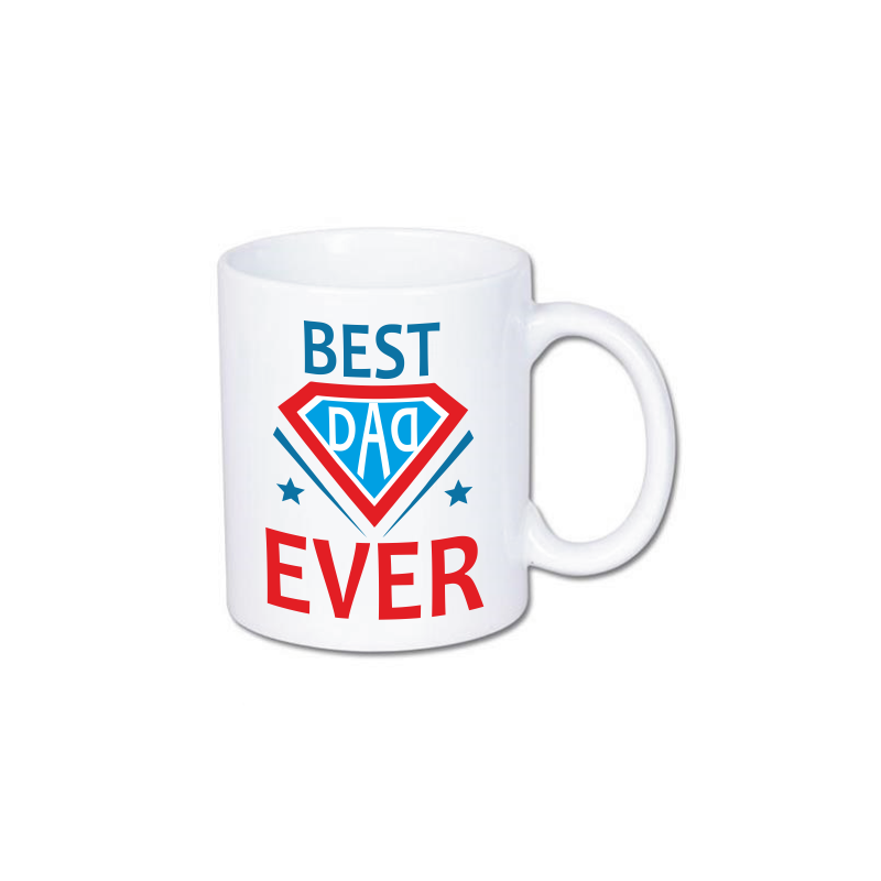 kubek dla taty z nadrukiem best dad ever z logo supermana