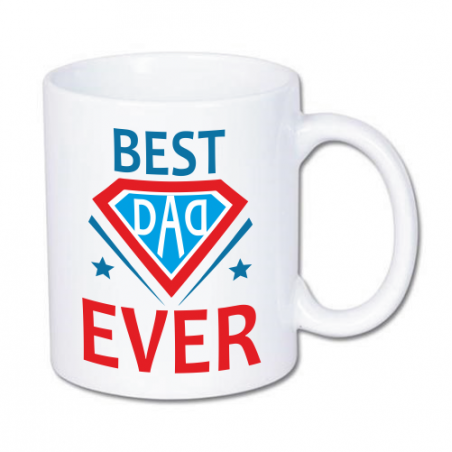 kubek dla taty z nadrukiem best dad ever z logo supermana