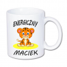kubek personalizowany z imieniem i tygrysem