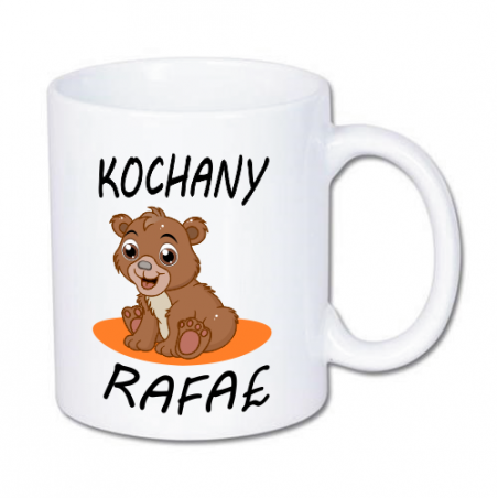 kubek z nadrukiem misia, niedźwiedzia i imieniem