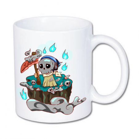 kubek z nadrukiem szkieletu z gry