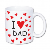 kubek z nadrukiem kocham cię tato, serca