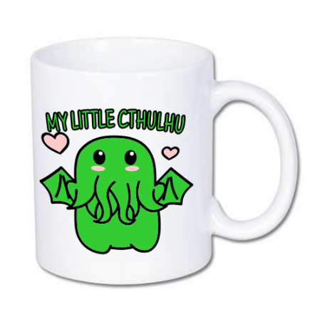 kubek z nadrukiem słodkiego cthulhu z opowiadań lovecrafta