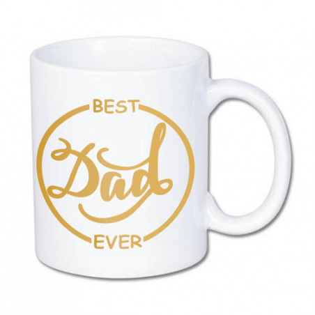 kubek z nadrukiem najlepszy tata w złotym kole