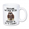 kubek z leniwcem, drzemie we mnie bestia