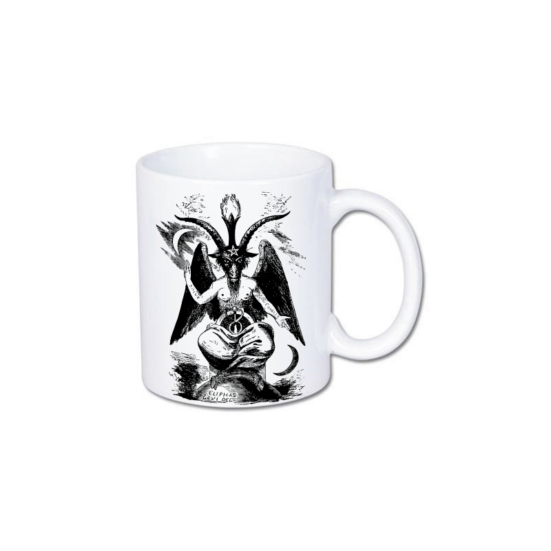 kubek z nadrukiem wizerunku baphometa
