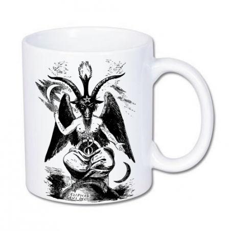 kubek z nadrukiem wizerunku baphometa