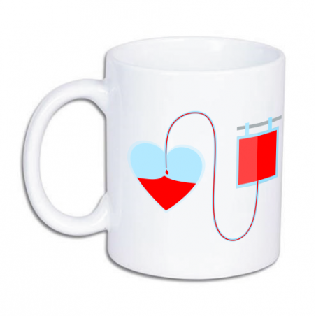 kubeczek dla dawcy krwi z sercem