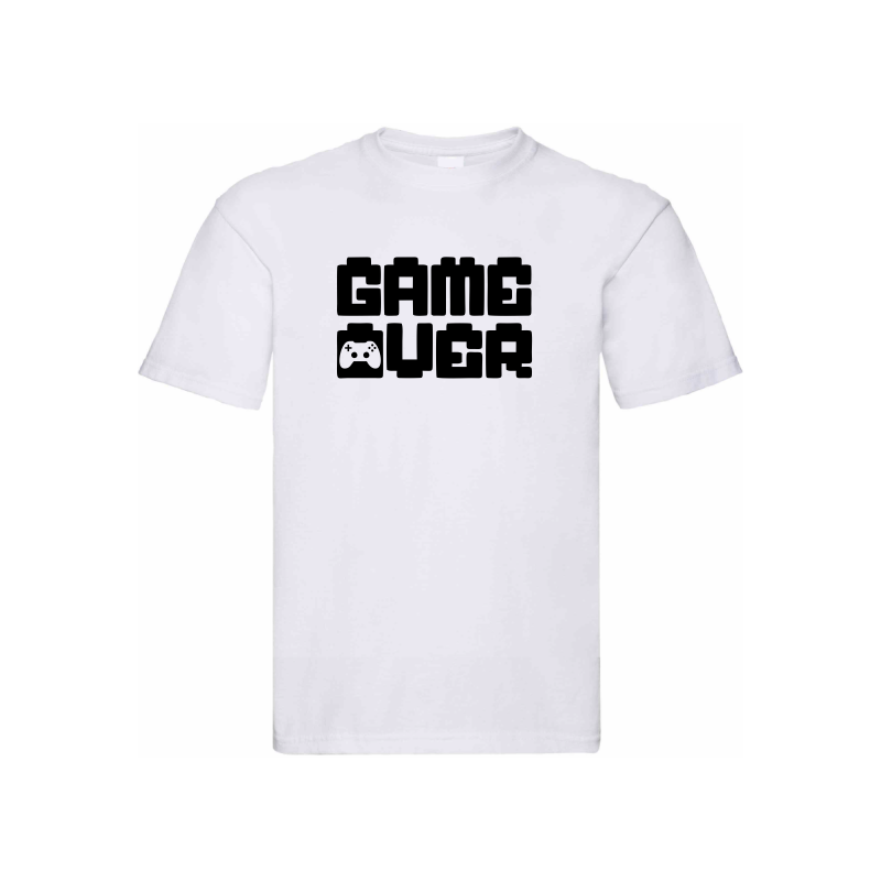 koszulka z napisem game over