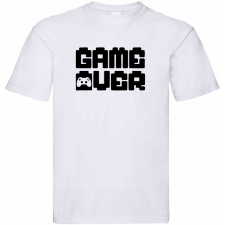 koszulka z napisem game over