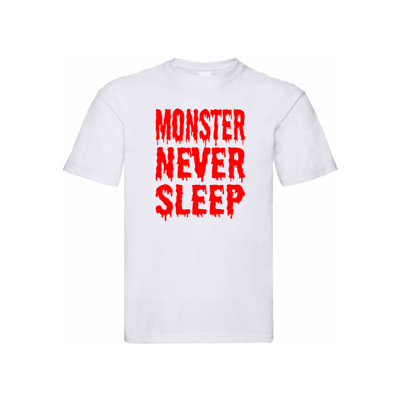 straszna koszulka, potwory nigdy nie śpią