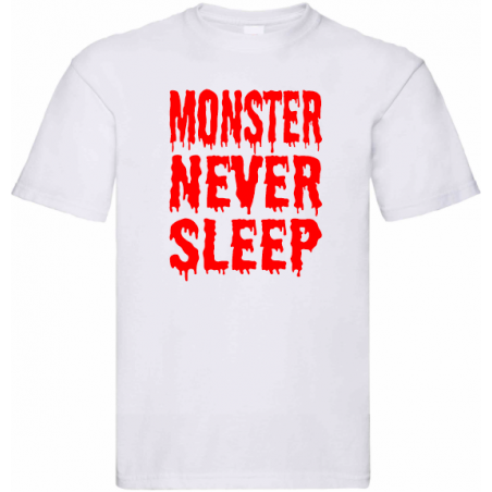 straszna koszulka, potwory nigdy nie śpią