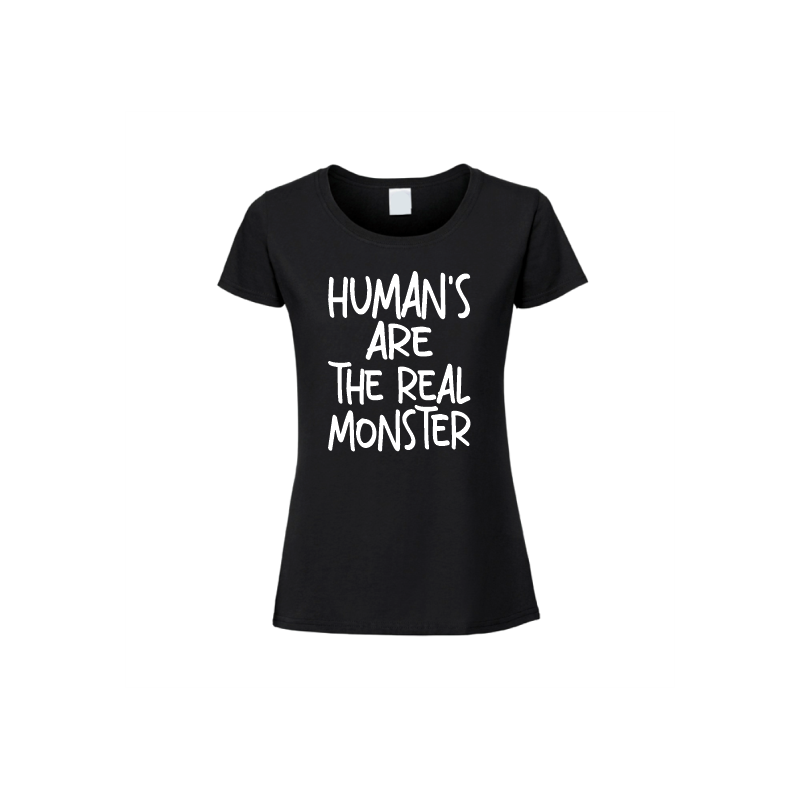Koszulka z napisem ludzie to prawdziwe potwory