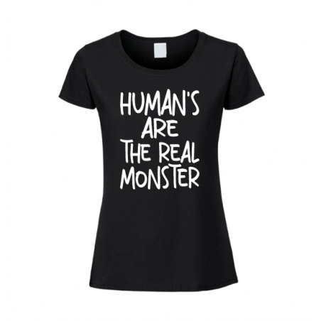 Koszulka z napisem ludzie to prawdziwe potwory