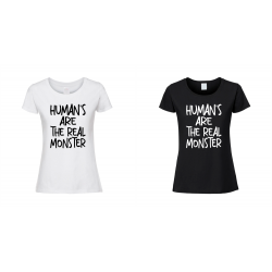 Śmieszna Koszulka z Nadrukiem | Ludzie To Potwory