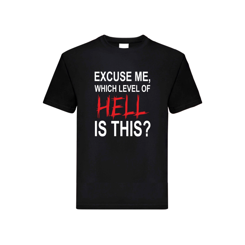 Koszulka z śmiesznym tekstem o piekle