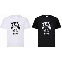 Śmieszn Koszulka z Nadrukiem | Tak, Gryzę.