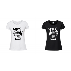 Śmieszn Koszulka z Nadrukiem | Tak, Gryzę.