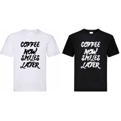 Najpierw Kawa, Później uśmiech| Koszulka Do Pracy
