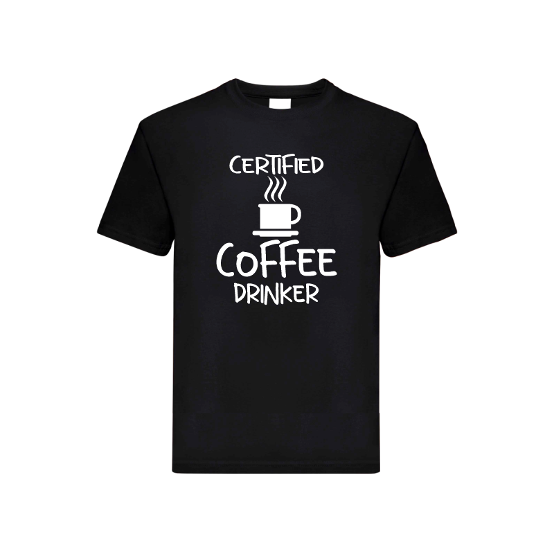 Koszulka z napisem. Certyfikowany miłośnik kawy
