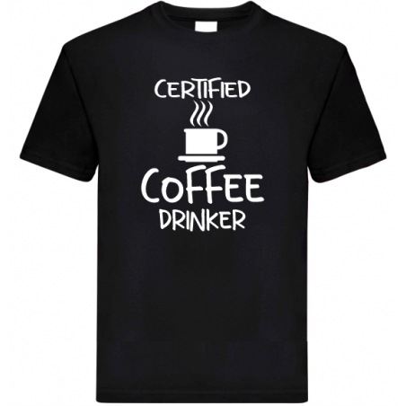 Koszulka z napisem. Certyfikowany miłośnik kawy