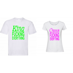 białe Koszulki dla par, Król i królowa