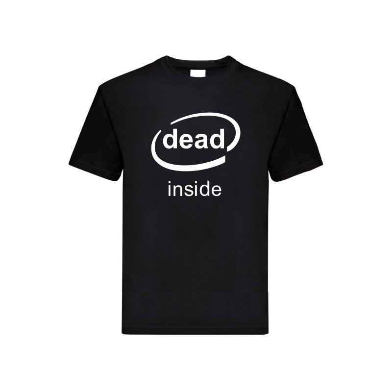 Koszulka z logo intel, dead inside