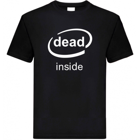 Koszulka z logo intel, dead inside